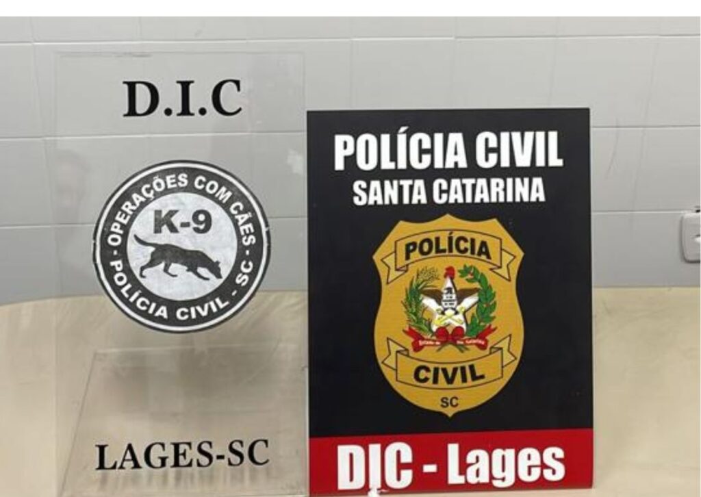 símbolo da DIC e da Operação com Cães ambas de Lages